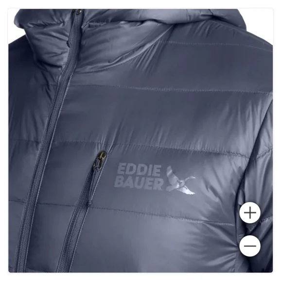 Eddie Bauer Men's Down Puffer Jacket with Hood Winter Warm nwt - Picture 5 of 6